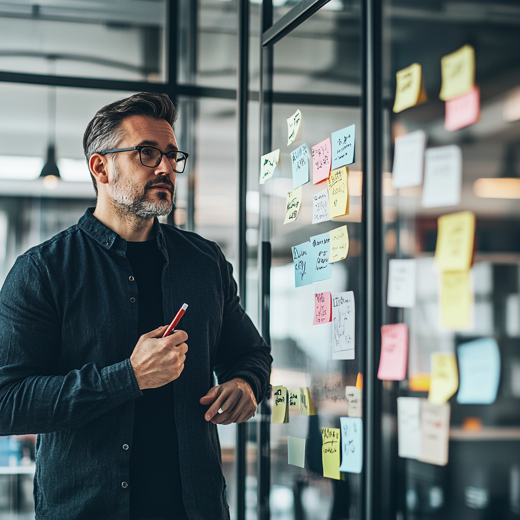 Unternehmer beim Brainstorming